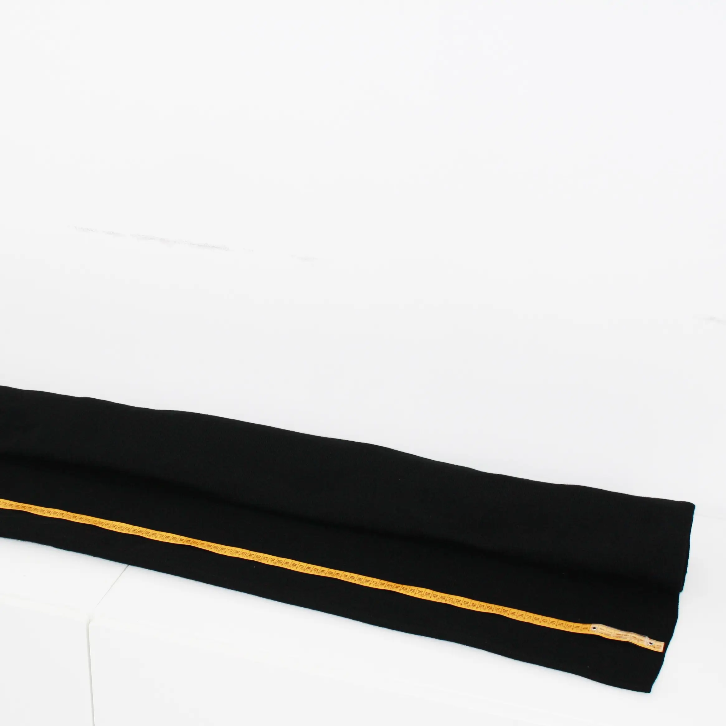 ITEM TSUXFP kualitas terbaik rajutan kain Italia tepi 7 tenun warna hitam akrilik dan poliester