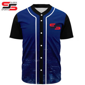 Conjunto de camisetas de béisbol y sóftbol juvenil para hombres personalizados, camisetas sublimadas con bordado de botones, uniformes de softbol cosidos para equipos de talla grande - Product Image 6
