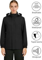 Combinaison de pluie décontractée imperméable pour l'hiver pour hommes et femmes Respirante Légère à capuche avec pantalon Réversible Écologique Solide