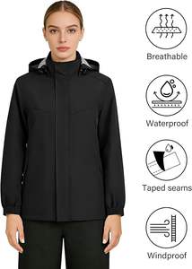 ชุดกันฝนฤดูหนาวแบบลำลองสำหรับผู้ชายและผู้หญิง ระบายอากาศได้ดี น้ำหนักเบา มีฮู้ด พร้อมกางเกง แบบกลับด้านได้ เป็นมิตรกับสิ่งแวดล้อม สีพื้น - Product Image 3