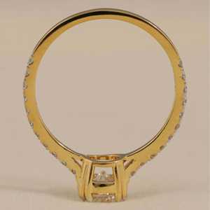 Anillo de Compromiso Solitario con Diamante Cultivado en Laboratorio, Corte Redondo, Plata de Ley, Opciones de Oro, Claridad VS1, Colección de Anillos de Diamantes Elegantes - Product Image 5