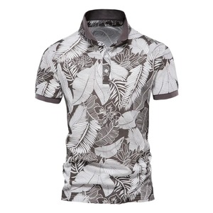 <b>Men's</b> Quality Casual Social Jersey for Polo <b>T</b>-<b>Shirts</b> <b>Floral</b> Pattern Short Sleeve Summer Clothing - Product Image 2