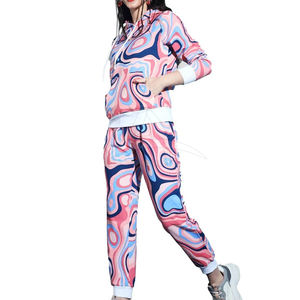 Dernier design, survêtement décontracté pour femme, hiver, uni, sublimation, respirant, écologique, ensemble jogging 2 pièces - Product Image 2