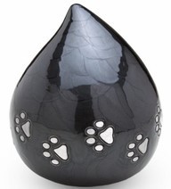White Pearl Pet Teardrop Aluminio Cremación Urna para cenizas - Product Image 2