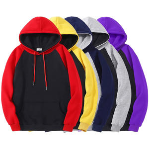 Sudadera con capucha de color Mujeres Hombres Invierno Cálido Bolsillo suelto Streetwear Fleece Empalme Sudadera con capucha Pareja Sudaderas - Product Image 1