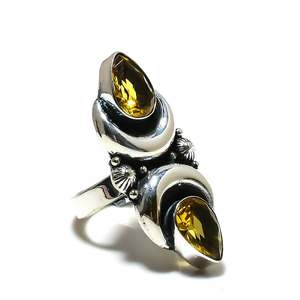 Anillo de Citrino, Plata de Ley 925, Anillo de Piedra Preciosa, Anillo de Piedra Natal, Anillos Únicos para Mujeres y Hombres, Regalos de Acción de Gracias - Product Image 6