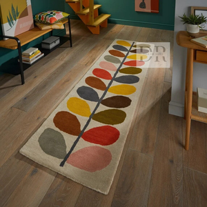 Alfombra de lana de estilo persa moderno con diseño de hoja de alta calidad para el hogar, oficina, pasillo, galería, cocina o sala de estar - Product Image 1