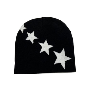 Gorro de punto con patrón de estrella Unisex a la moda, gorro de invierno suave y cálido, gorro Jacquard, ropa informal cómoda, gorro para exteriores para clima frío - Product Image 1