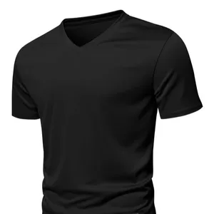 Kaus pakaian kasual pria kaus kain kualitas tinggi untuk pria T-shirt 100% katun