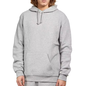 Sweat à capuche oversize pour homme en coton mélangé, respirant, en molleton mélangé, uni, teint, hiver, 100% coton, doux, confortable, forme - Product Image 1
