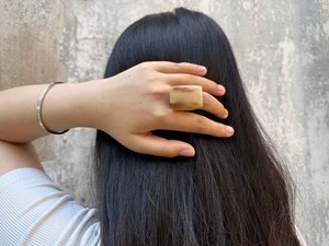 Buffalo Horn Ring Polished Party Ware Jewelry for Wedding Anniversary Hot Sale Color Natural Horn - Product Image 3