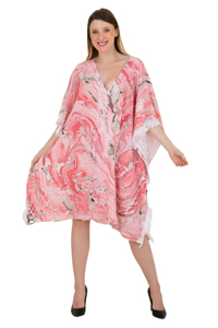 Mujeres más tamaño Kaftan Sexy Resort vacaciones desgaste Kaftan Caftan fiesta encaje Bikini playa Camiseta tipo cubrir vestido multicolor - Product Image 6