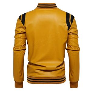 Meilleure qualité hommes moto veste 100% cuir véritable haute qualité toile col montant saison d'hiver-fabriqué au Pakistan - Product Image 4