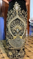 Tissu Georgette brodé de filles somaliennes à la main personnalisé à forte demande pour les vêtements de fête et le matériel de robe accessoire tricoté tissé