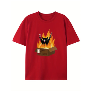 Camiseta personalizada ODM al por mayor 100% algodón manga larga gato divertido gráfico Casual uso diario PROVEEDOR DE FÁBRICA DE Vietnam - Product Image 3