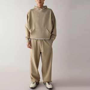 Haute qualité unisexe 100% coton impression personnalisée Jogging survêtement hommes été survêtement avec sweat à capuche et pantalon ensemble Logo personnalisé - Product Image 1