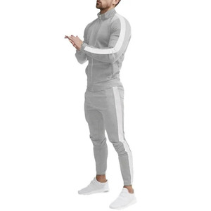 Conjunto de ropa deportiva informal de manga larga para hombre, conjunto de primavera y otoño en colores de contraste, Sudadera estampada, chaqueta y conjunto de dos piezas - Product Image 6