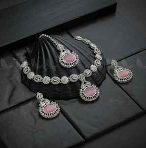 Fashion Statement Zircon Heavy Bridal Multistrand Multi Colour Sapphire Bead Large Rhinestone Necklaces Jewelry Set for Women - Product Image 6