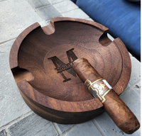 Cendrier à cigares classique et unique, grand format, en bois, de luxe, écologique, portable, avec logo personnalisé, fabriqué en Inde, pour les voyages à Dubaï