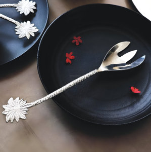 ชุดเสิร์ฟมือจับลายมะพร้าวสีเงิน (แพ็ค 3) - Product Image 4