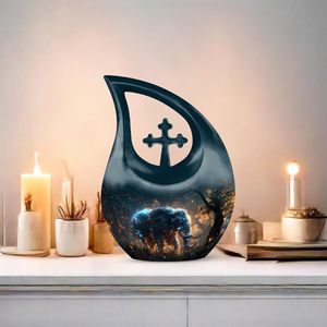 Urna de Metal de caballo para cenizas Urnas de cremación de mujeres para cenizas humanas Mini urnas Hombre adulto Hombre pequeño para cenizas humanas Tamaño personalizado - Product Image 6