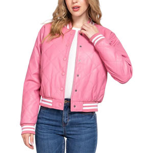 Blouson aviateur en cuir de style urbain avec ourlet côtelé à fermeture éclair classique et personnalisation d'étiquette ou de logo personnalisée - Product Image 1