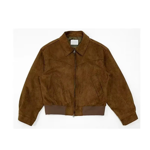 Nouvelle Arrivée 2026 – Blouson Court en Cuir et Velours pour Homme, Coupe Ample, Style Moto Polyvalent, Col Revers, Décontracté - Product Image 2