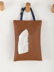 Boîte à mouchoirs en cuir de qualité supérieure, fabriquée à la main, durable, design personnalisable pour la décoration de la maison, accessoires de bureau d'entreprise - Product Image 3