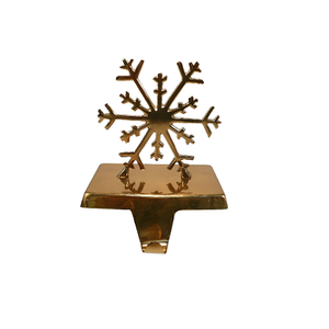 Luxury Design Snowflake <b>Stocking</b> <b>Holder</b> With Gold Plating for Indoor Decoration - Product Image 2