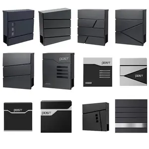 Design moderno Mailbox Parcel Box Outdoor Aço Galvanizado Wall Mounted Letter Box Estilo personalizado Papel Cor Recurso Post Box
