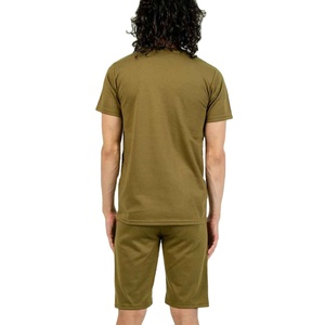 Men's Casual Solid Plus Size Summer Two-Piece Short <b>Set</b> New Fashionable Breathable Comfortable Polyester Shirts & Shorts - Product Image 6