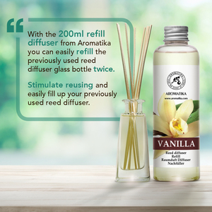 Aromatika Vanilla Aroma <b>Diffuser</b> Refill Liquid 200ml Long Lasting <b>Room</b> Fragrance Reed <b>Diffuser</b> Oil Air Freshener - Product Image 4