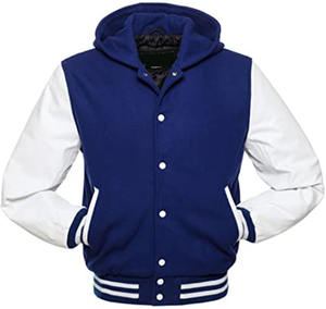 Venta al por mayor Lettermen Varsity Jacket Wool Body Genuine Leather Arms Letterman Jacket College Varsity Jackets - Product Image 5