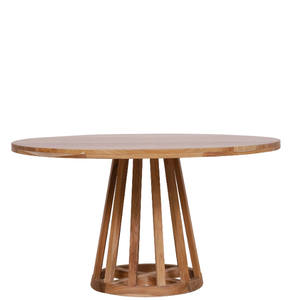 Mesa de Pedestal de Madera de Diseño Moderno para el Hogar, Apartamento, Hotel, Almacén, con Acabado Natural, Estilo Indonesio - Product Image 2