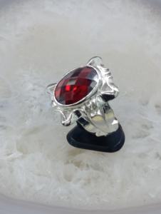 Bagues en argent 925 pour hommes avec design gravé à la main et pierres colorées - Product Image 2