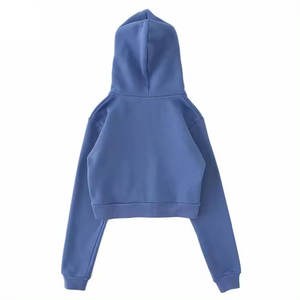 Vente en gros 2024 coton Mesdames manches longues Fashion Design Crop Tops Sweat-shirt pour femmes Sweat-shirt à capuche personnalisé pour les femmes - Product Image 2