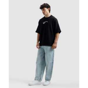 T-shirt imprimé fleurs sauvages 100% coton jersey respirant et confortable, imprimé délavé, logo uni, style court ajusté - Product Image 6