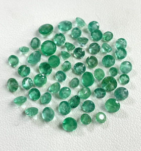 Esmeralda Zambiana 100% Natural, Corte Redondo, Color Verde Claro, 3.5-5.0mm, Gema Suelta de Alta Calidad para Joyería al Mejor Precio - Product Image 2