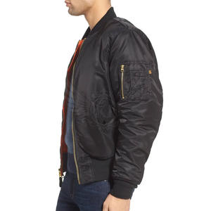2024 blouson aviateur en satin pour hommes de qualité supérieure 100% vestes en satin de polyester à vendre fabriqué au Pakistan hiver taille XS - Product Image 3