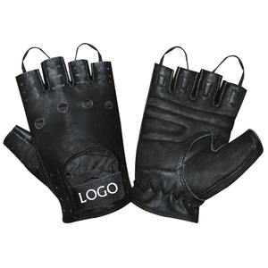 Gants de cyclisme mi-doigts pour hommes de haute qualité, avec logo personnalisé sublimé, en cuir souple, pour sports d'hiver en extérieur - Product Image 4