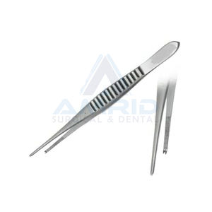 Fórceps de tejido de disección Gillies de acero inoxidable quirúrgico de alta calidad, instrumentos de cirugía plástica dentada cruzada de 6 "1x2 dientes - Product Image 2