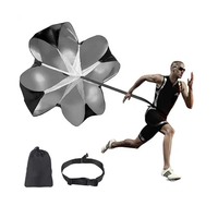 Parachute de résistance noir haute qualité pour entraînement de vitesse, sangle réglable pour football, course à pied, exercices de sprint, logo personnalisé