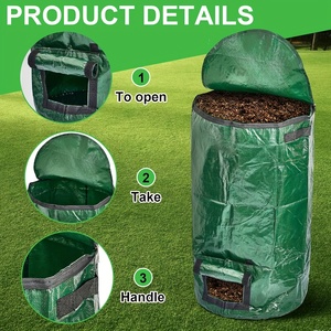 Sacs poubelle compostables, collecteurs de déchets de cuisine, déchets de fermentation, machines de stockage et d'élimination, poubelles de jardin - Product Image 4