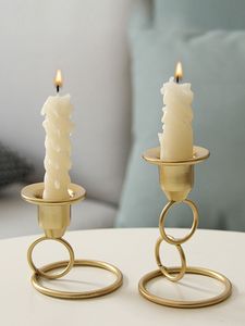 Portavelas de Metal con Anillo Nórdico, Decoración Minimalista con Marco Circular para Hogares, Oficinas y Eventos, Venta al por Mayor - Product Image 4