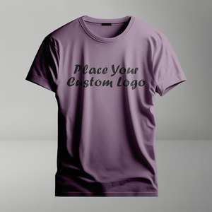 T-shirt homme 100 pour cent en coton personnalisé avec côtes o neck blank drop shoulder design luxe qualité surdimensionné streetwear tee - Product Image 5