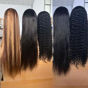 Perruque frontale en cheveux humains Remy à trame unique, cheveux indiens |   Machine à double trame |   Ligne de cheveux naturelle et texture douce - Product Image 4