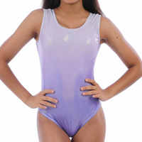 Vêtements de danse et de gymnastique pour enfants, personnalisables avec logo, en coton et élasthanne, manches longues, taille élastique, justaucorps pour filles, sur mesure