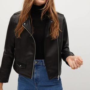 เสื้อแจ็คเก็ตหนังแกะเย็บติดกันสำหรับผู้หญิง-เนื้อผ้ามีสไตล์-ลุคโดดเด่นไม่ซ้ำใคร - Product Image 5