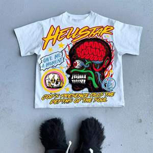 T-shirts Boxy imprimés de haute qualité et lourds personnalisés pour hommes T-shirts Boxy en coton respirants - Product Image 1