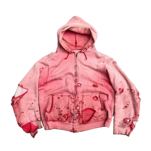 Personnalisé Surdimensionné Acide Lavé Distressed Hoodies Hommes Déchiré Surdimensionné Vintage Hoodies Gros Poids Lourds Sur Mesure - Product Image 1